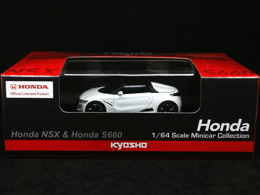 Kyosho 1:64 Scale Honda Mini Car Collection S660 Special Edition White