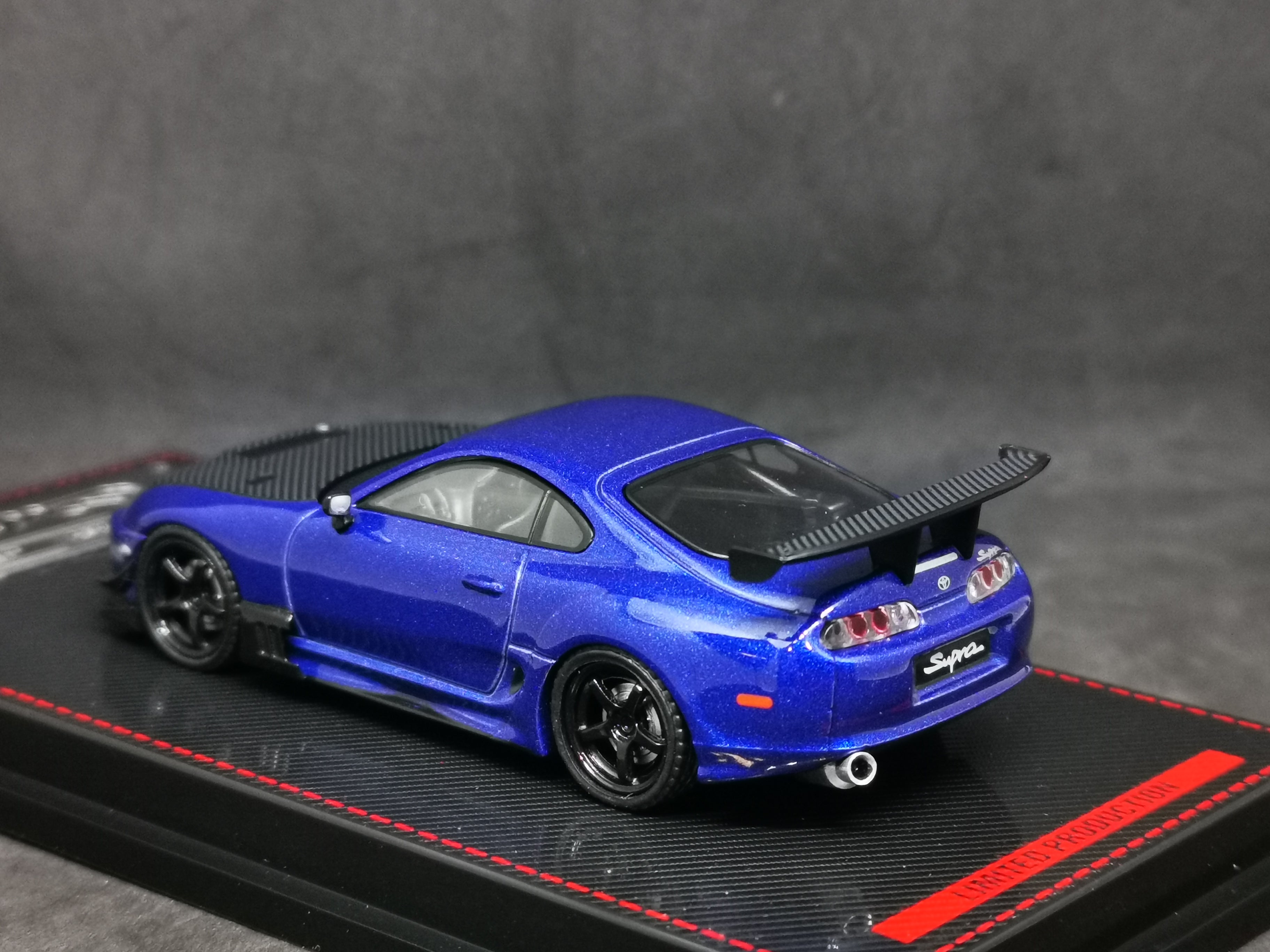 Ignition Model 1:64 Scale Toyota Supra (JZA80) Blue – Mobile Garage HK