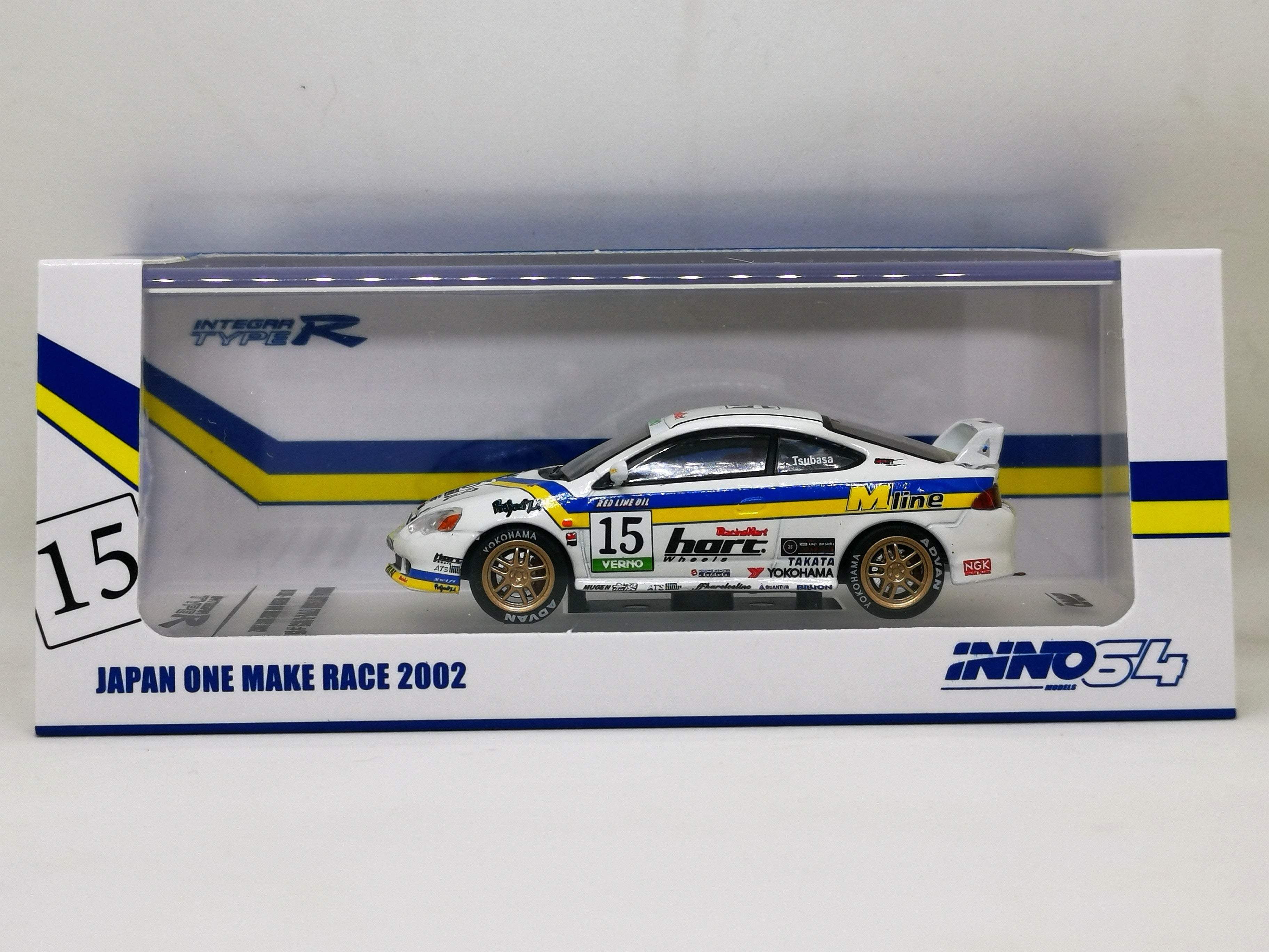 Inno64 1:64 Scale Honda Integra Type R DC5 Japan One Make Race 2002 #15