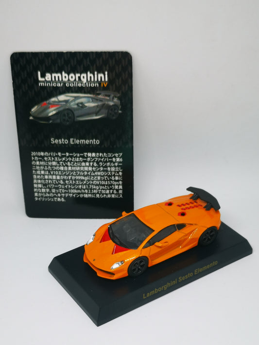 Kyosho 1:64 Scale Minicar Collection Lamborghini IV Lamborghini Sesto Elemento Orange