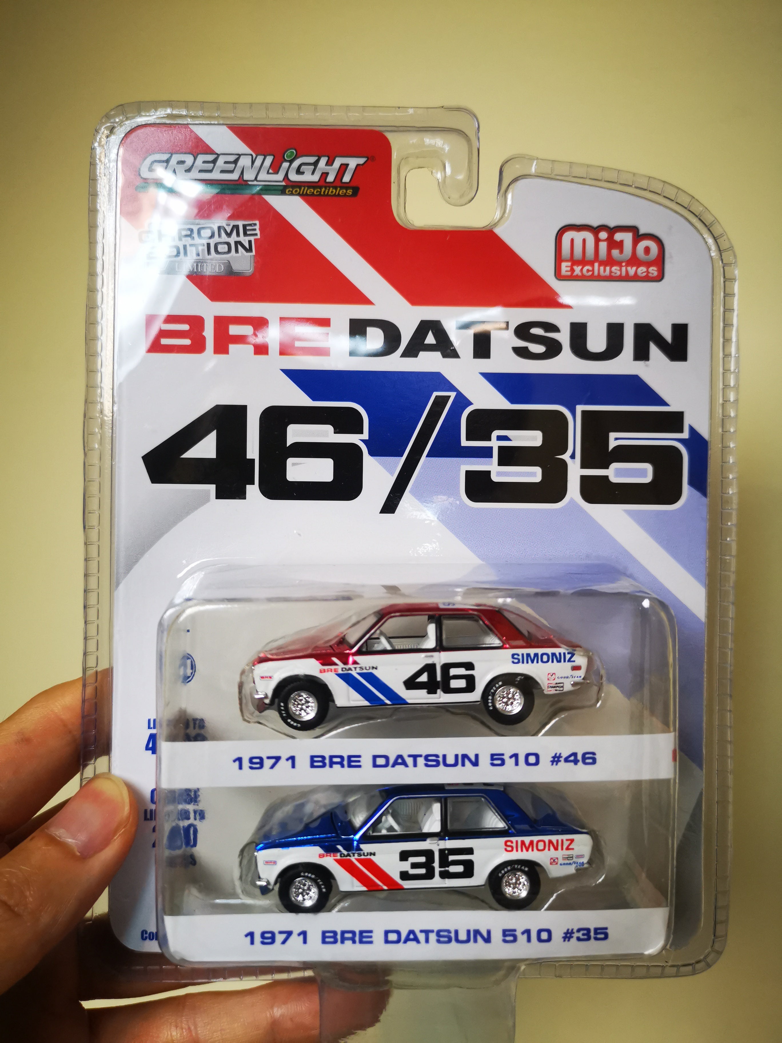 GreenLight X Mijo Exclusive Chase Chrome Edition BRE Datsun 510 Bluebi –  Mobile Garage HK