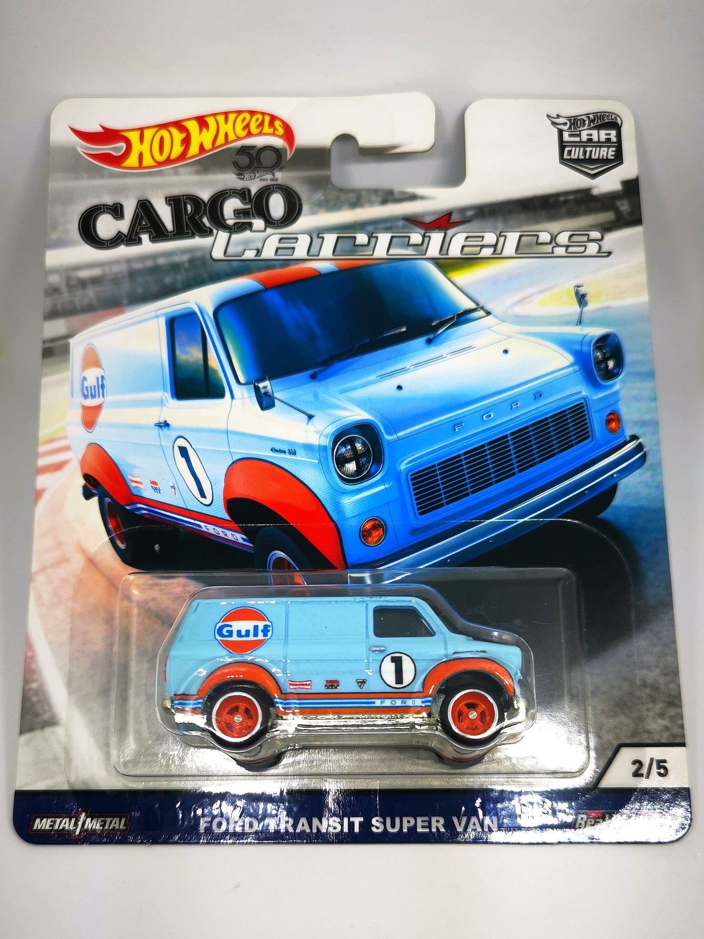 Hot Wheels Car Culture Cargo Carrier Ford Transit Super Van