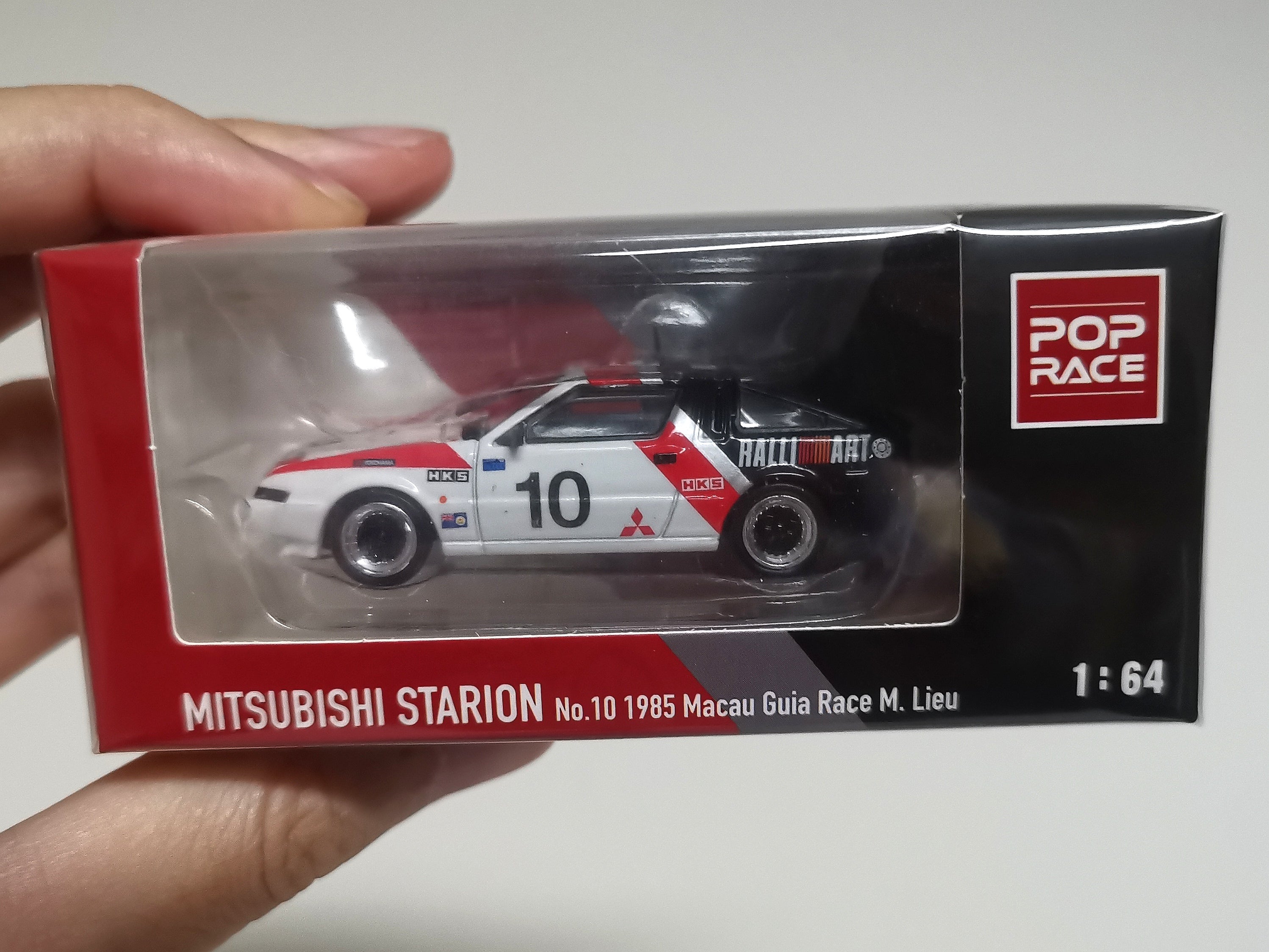 Pop Race 1:64 Mitsubishi Starion No.10 1985 Macau Guia Race