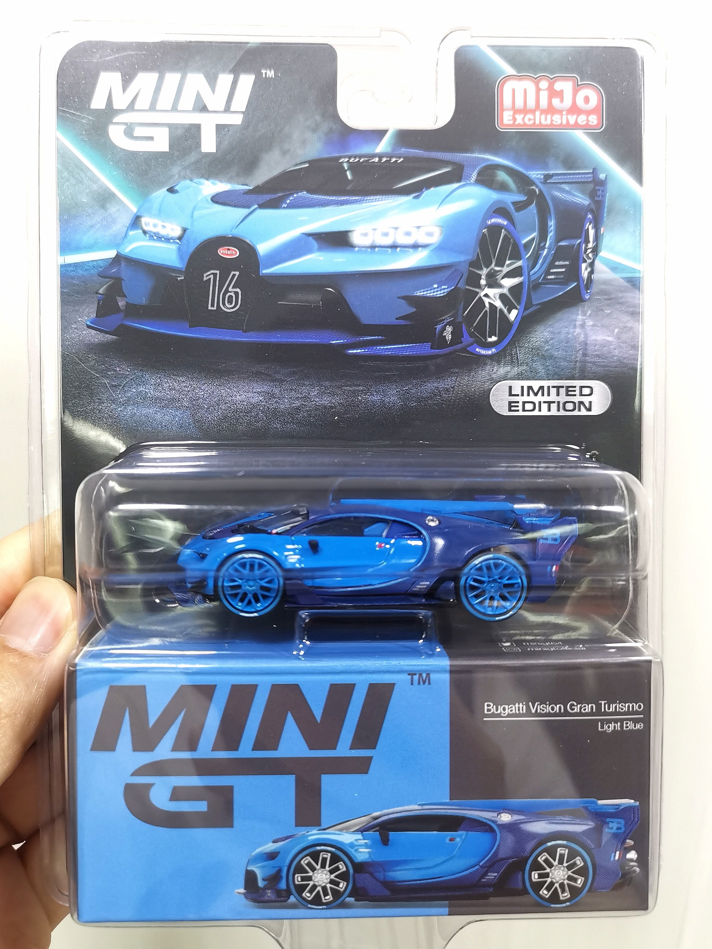 Mini GT x Mijo #266 Bugatti Vision Gran Turismo Blue 1:64 scale