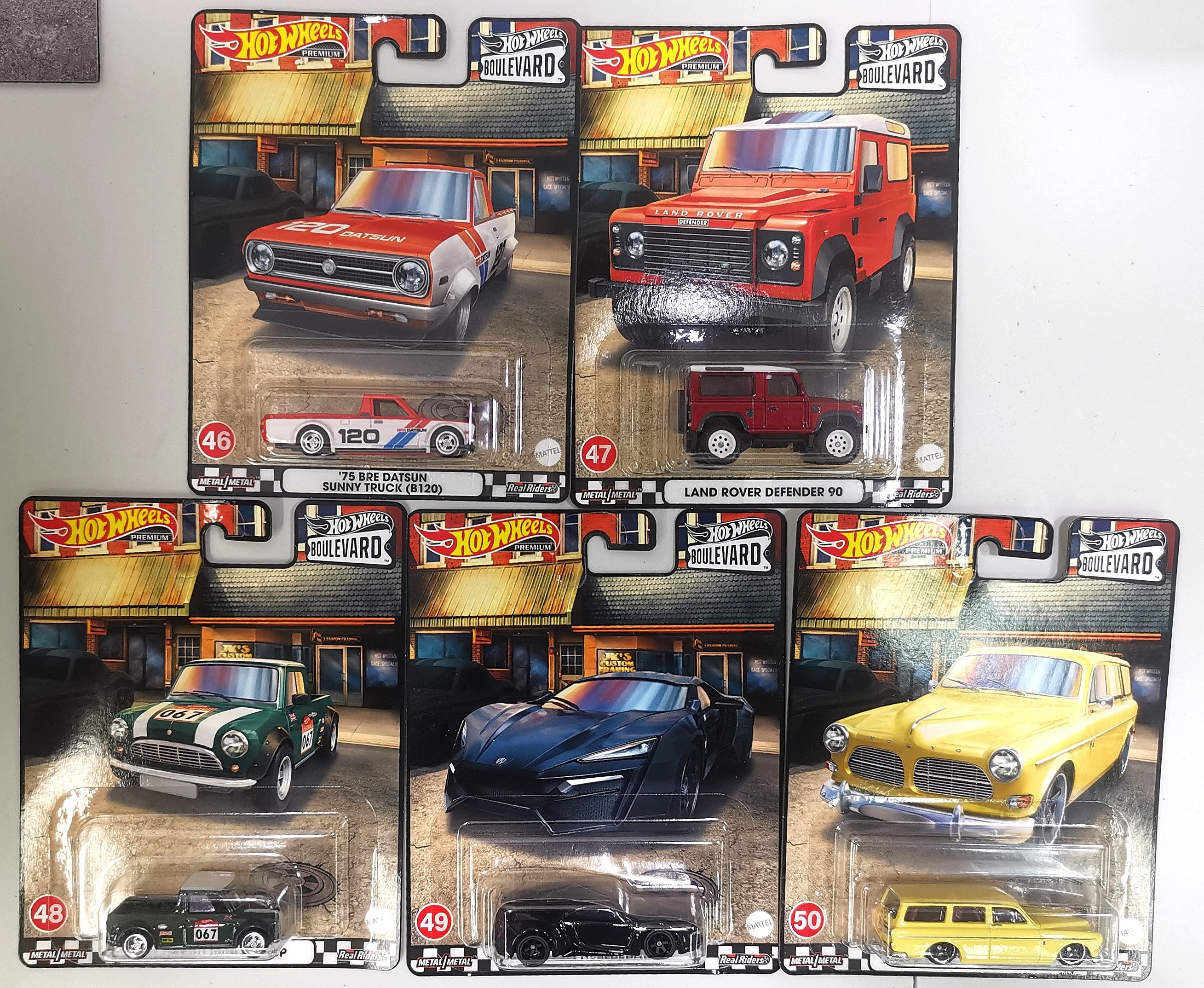 Hot Wheels Boulevard 2022 Mix K Set of 5