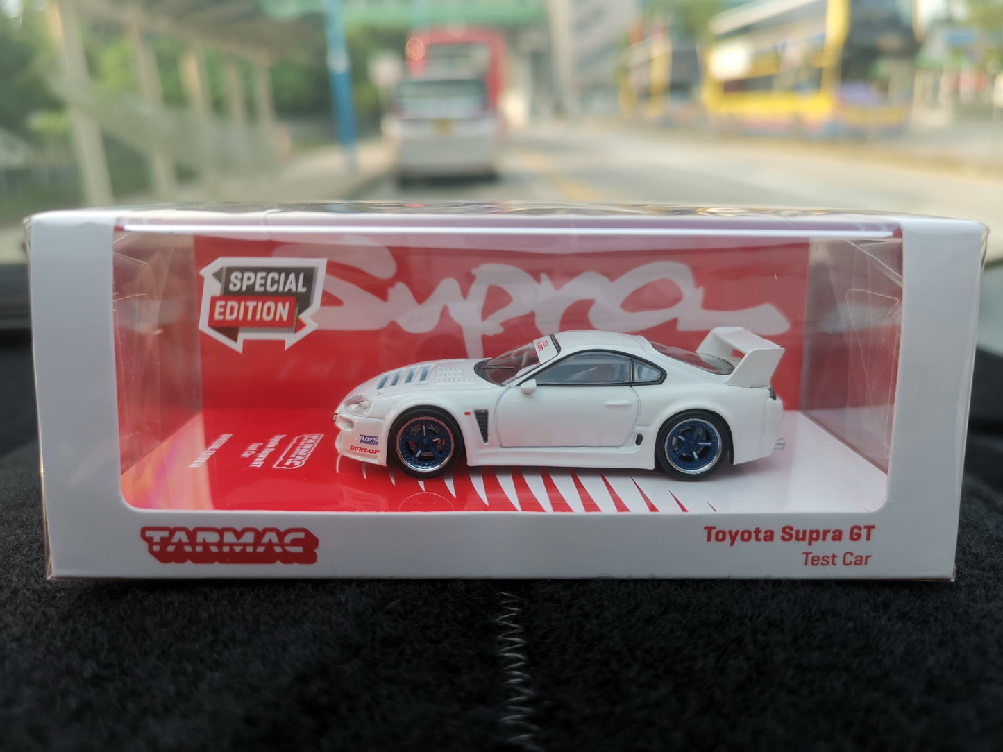 Tarmacworks 1:64 Scale Toyota Supra GT test Car Hong Kong Exclusive (White)