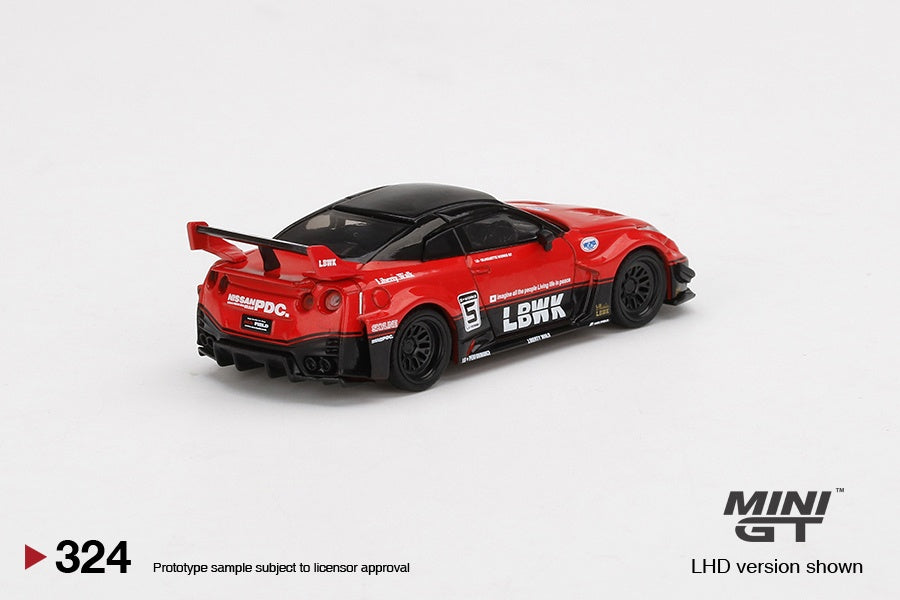 MINI GT #324 LB-Silhouette WORKS GT NISSAN 35GT-RR Ver.1 Red/Black