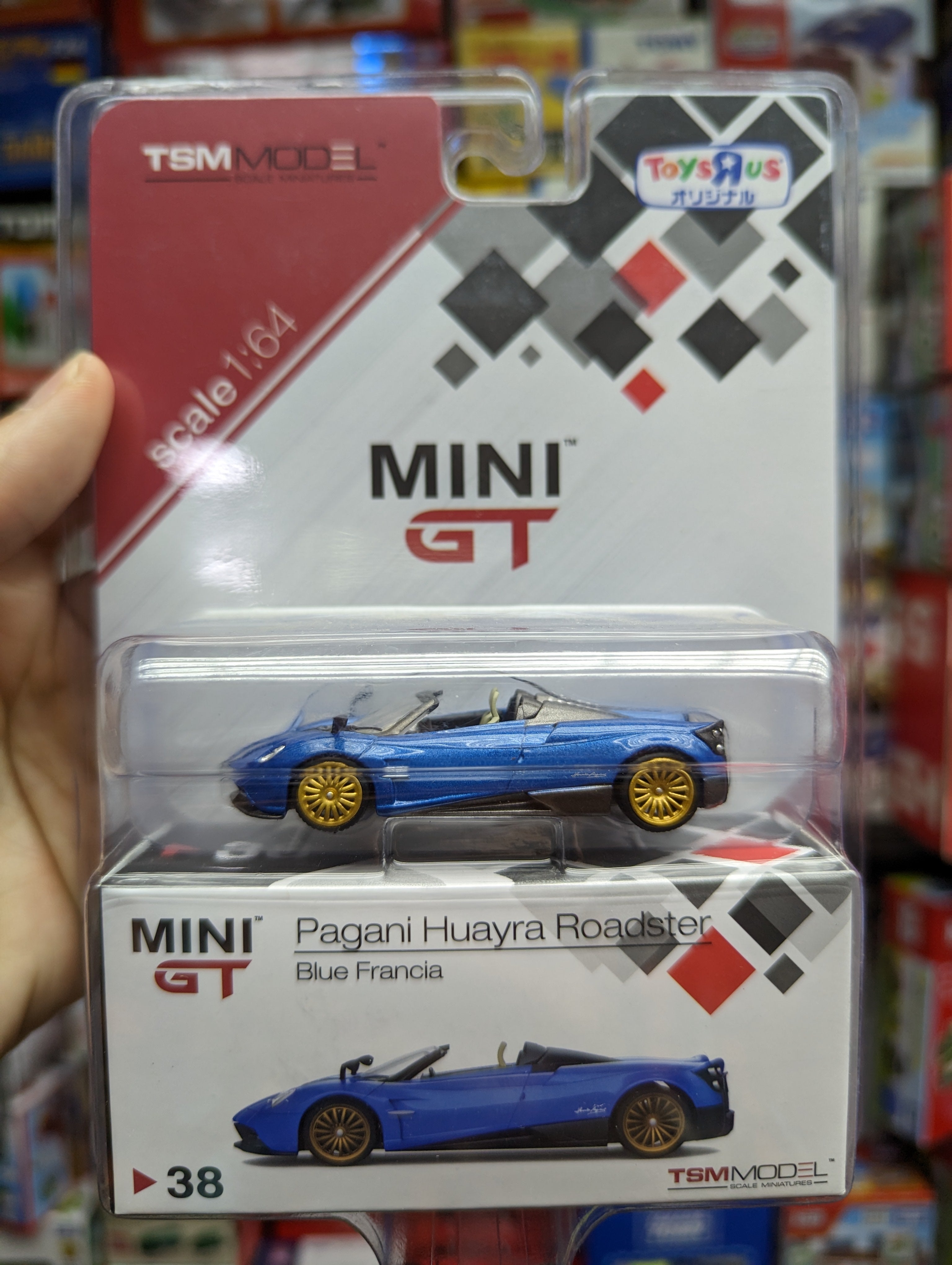 Mini GT #38 Pagani Huayra Roadster Blu Argentina Japan ToysRus