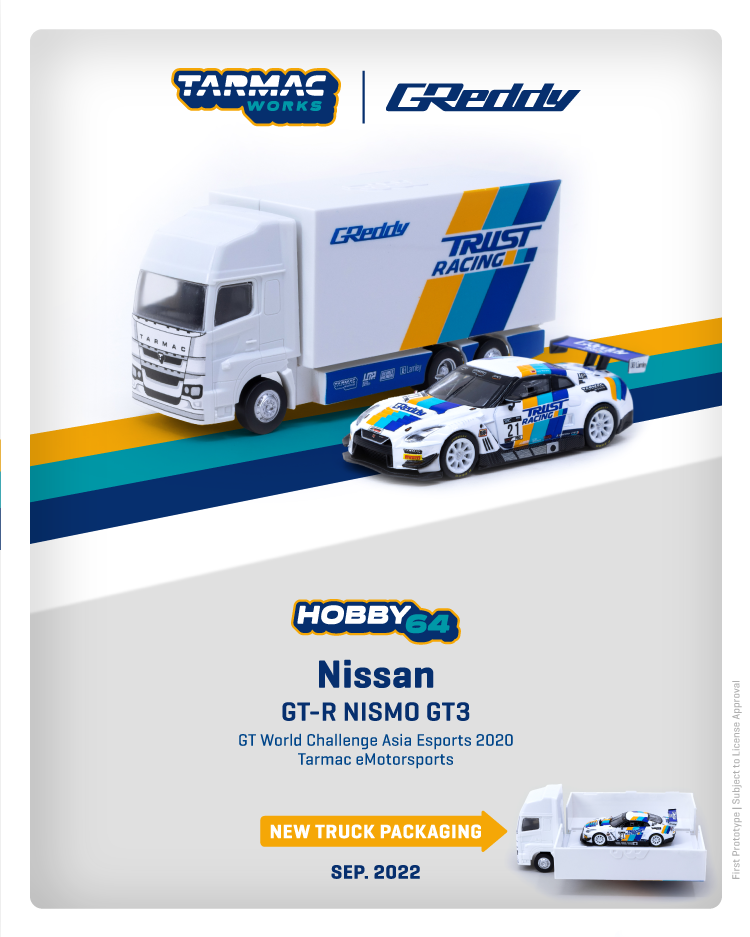 Tarmac Works 1/64 Nissan GT-R NISMO GT3
GT World Challenge Asia Esports 2020
Tarmac eMotorsports
Luis Moreno Tarmacworks