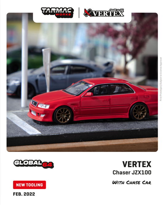 Tarmac Works x Vertex Toyota Chaser JZX100 (Red) Tarmacworks