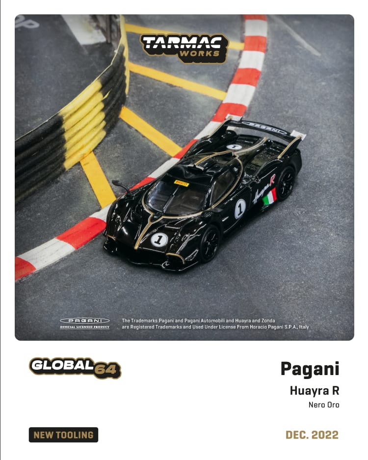 Tarmac Works Pagani Huayra R Nero Oro Tarmacworks