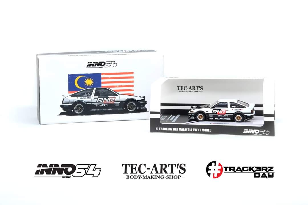 Inno64 Toyota Sprinter Trueno Corolla AE86 Tuned By Tec Art's Malaysia Trackerz Day Event Exclusive