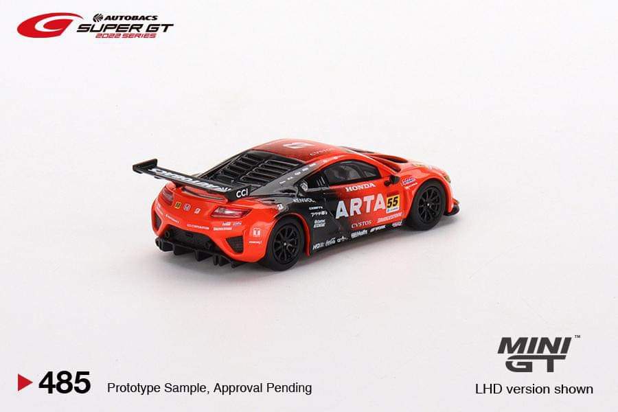 MINI GT #485 Japan Exclusive Autobacs Super GT 2022 Series Honda New NSX