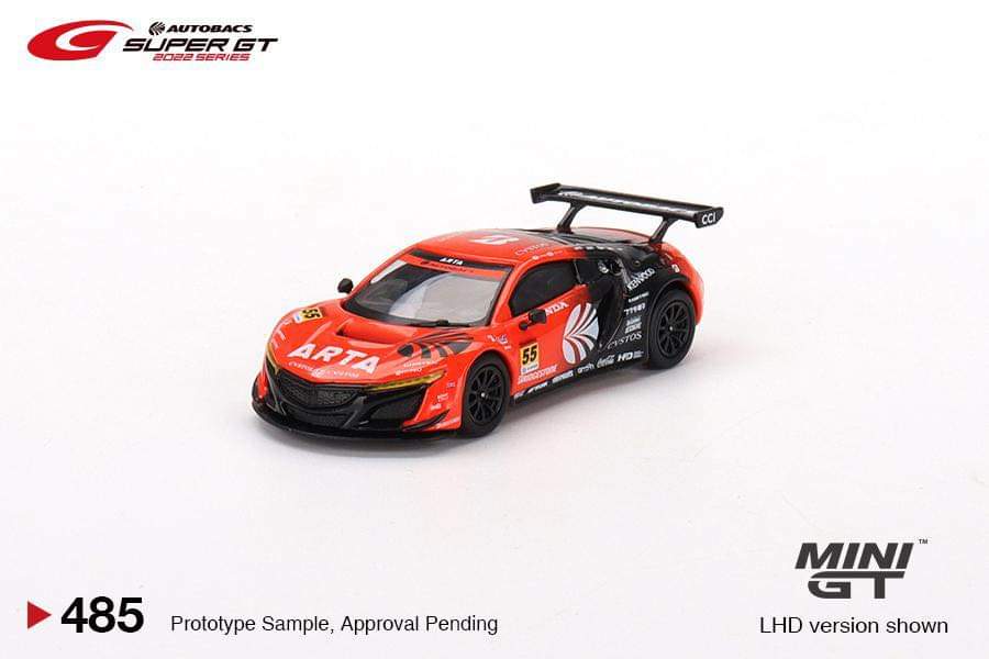 MINI GT #485 Japan Exclusive Autobacs Super GT 2022 Series Honda New NSX