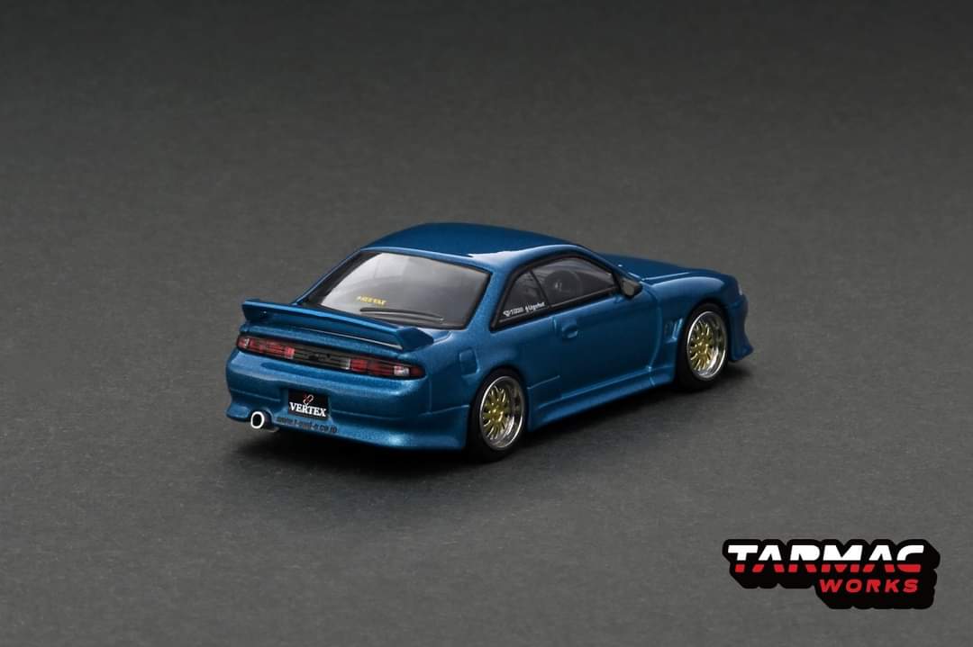 Tarmac Works x VERTEX 2022 Japan Nismo Festival exclusive Nissan Silvia S14 Blue Green Metallic