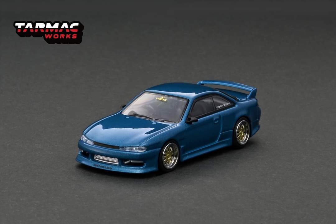 Tarmac Works x VERTEX 2022 Japan Nismo Festival exclusive Nissan Silvia S14  Blue Green Metallic